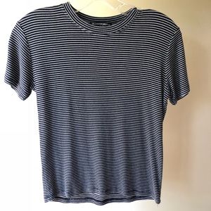 Navy blue striped Brandy Melville shirt